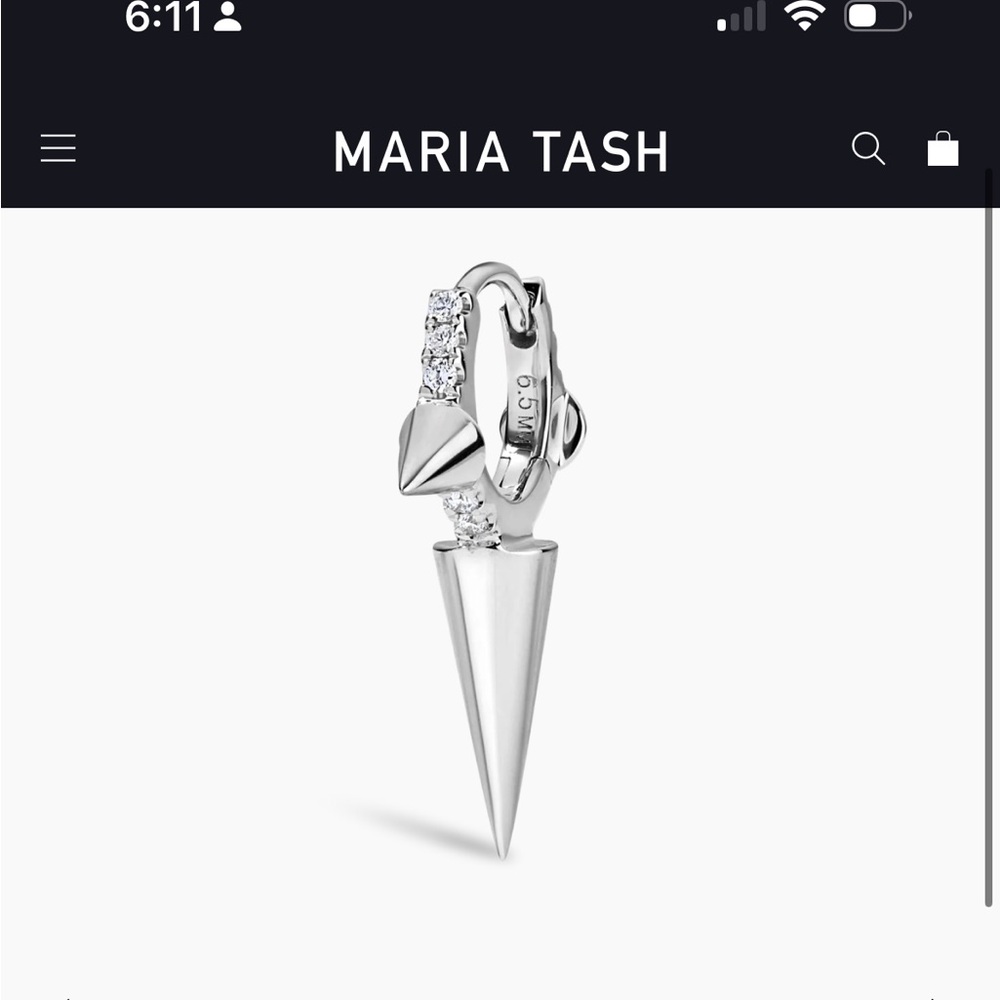 Maria Tash white gold and diamond 💎 Spike Earrings
